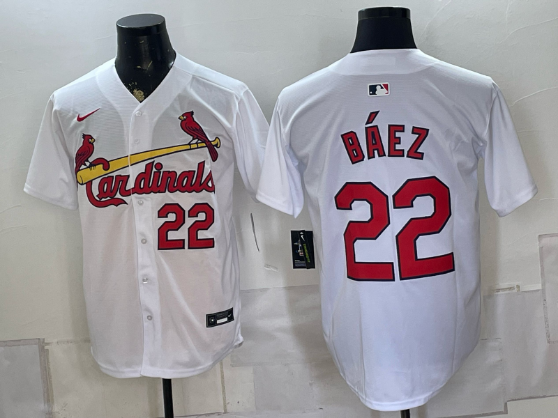 Men 2026 St.Louis Cardinals #22 Baez white Nike MLB Jersey 0823001->st.louis cardinals->MLB Jersey